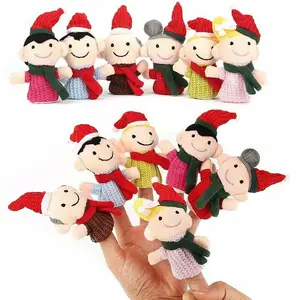 Family finger puppets toys Christmas soft