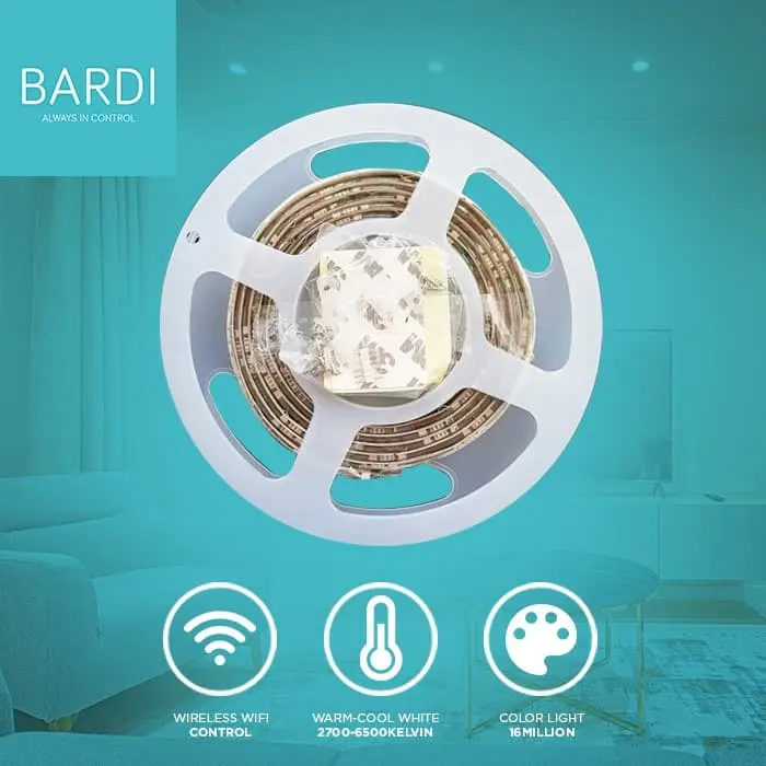 BARDI Lampu LED Strip RGBWW Wifi 2m Smart LED Strip 4