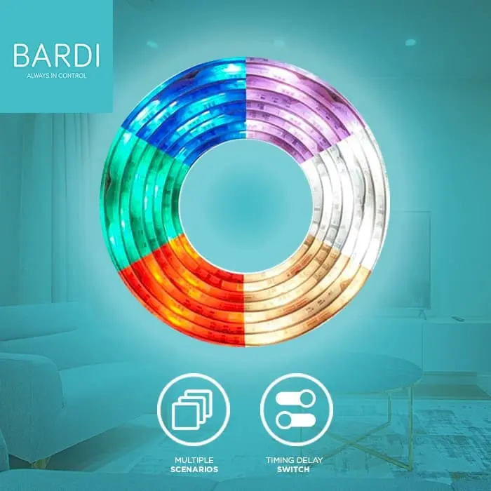 BARDI Lampu LED Strip RGBWW Wifi 2m Smart LED Strip 3