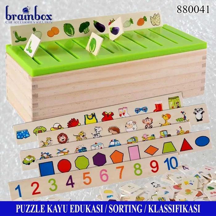 Jual Knowledge Classification Box Mainan Edukasi Anak Klarrifikasi Kayu ...