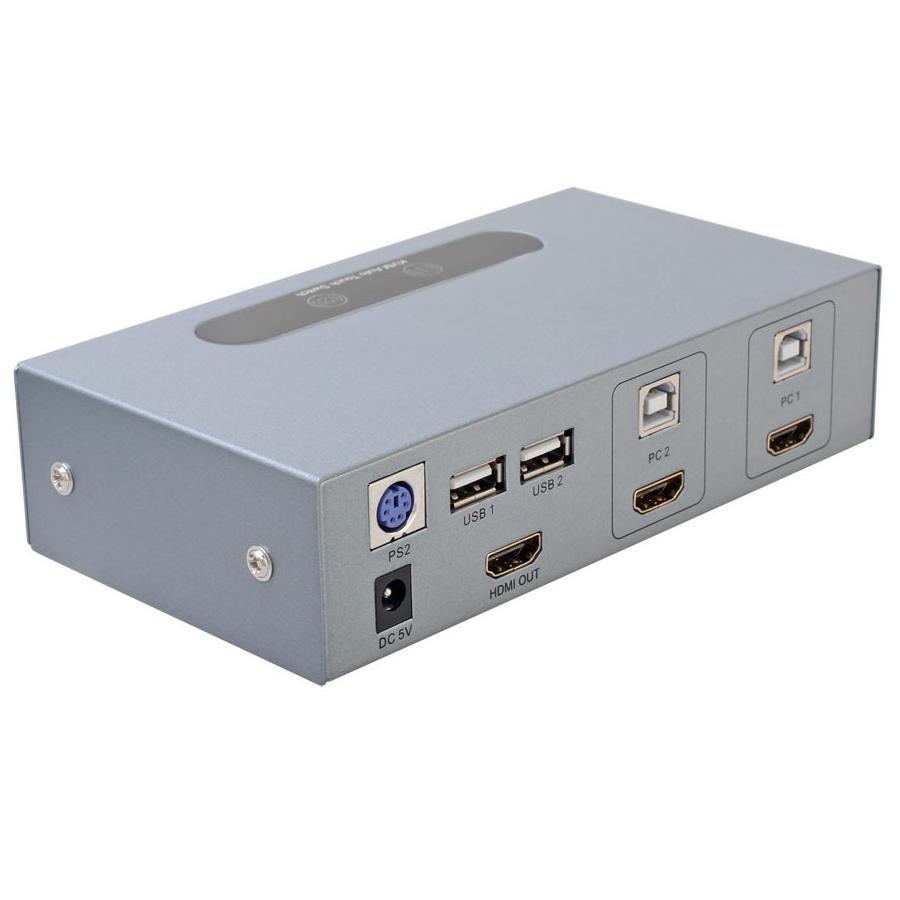 HDMI KVM Auto Touch Switch+USB 2.0 (2x1) FHD Support Extend Up 50 M
