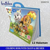 Gambar Buku Mewarnai Coloring Book with Crayon and Brusher - Nomor 1 dari Brainbox Car and Home Kota Batam 4 Tokopedia