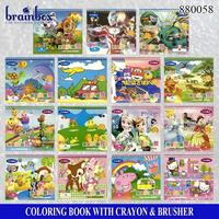 Gambar Buku Mewarnai Coloring Book with Crayon and Brusher - Nomor 1 dari Brainbox Car and Home Kota Batam 3 Tokopedia