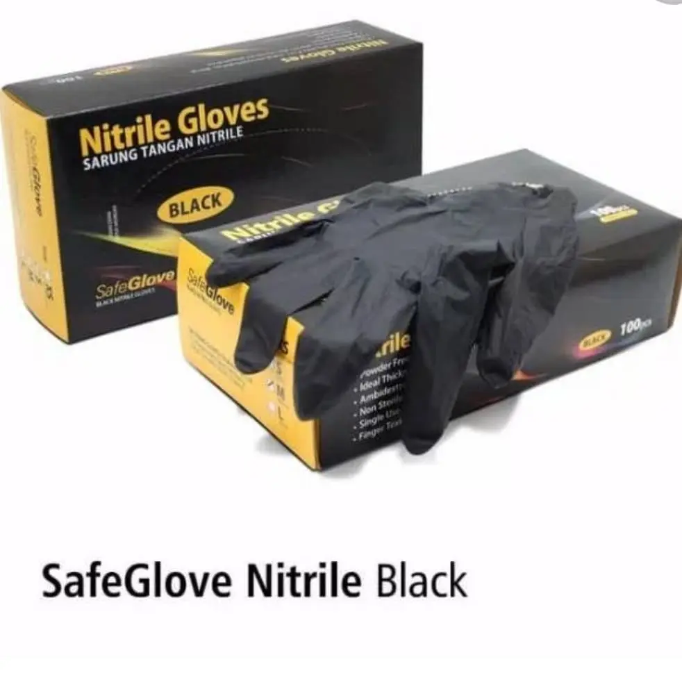 sarung tangan black non powder 1box