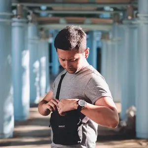 Zaryade Black Wanderlust | Tas Selempang Slingbag Travel