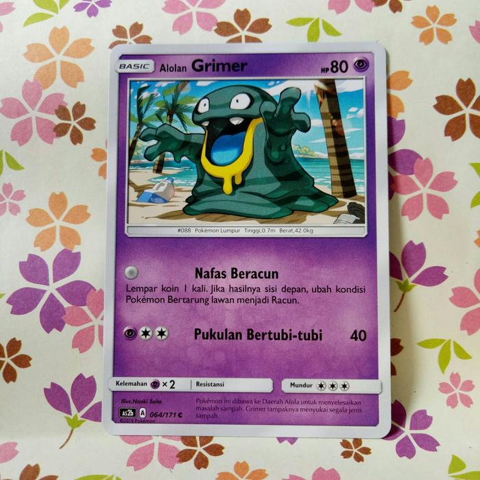 Jual pokemon tcg indonesia alolan grimer C as2b 064/171 - Kota Bandung -  Cardshopers | Tokopedia