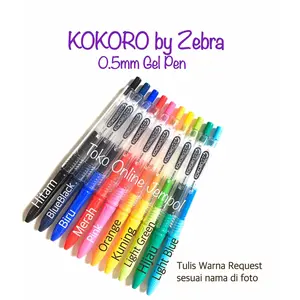 ATK0807KR Zebra KOKORO Gel Pen Pulpen 0.5 mm Balpoint Pena Ballpoint