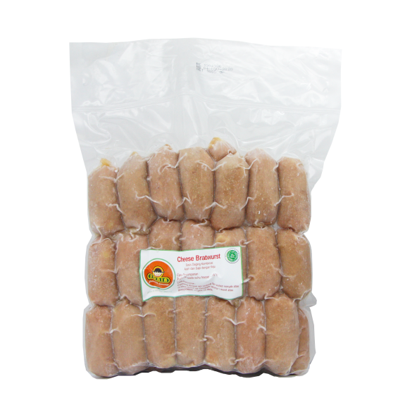 Gambar Sosis SONIA Keju - Cheese Bratwurst 28/25 (1 Kg) - isi 40 pcs dari SONIA - Rumah Asap Kota Administrasi Jakarta Barat Tokopedia