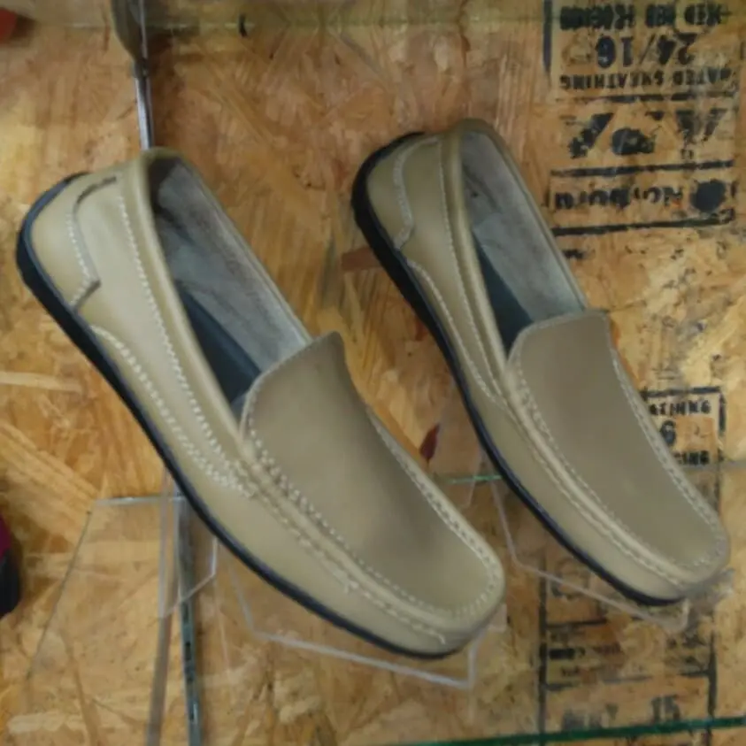 Sepatu Pria santai kulit Casual Slop Moccasin Slip On sepatu murah