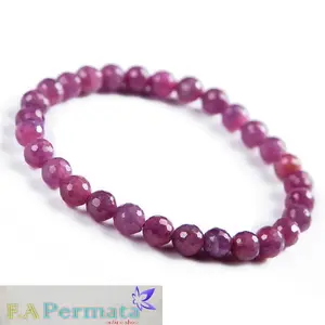 Gelang Exclusive Batu Mulia Batu Permata Ruby Natural Stone 100%