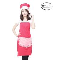 Gambar Apron / celemek dan topi koki kombinasi Renda - Fuschia dari hadriancollectionstore Kota Administrasi Jakarta Barat 2 Tokopedia