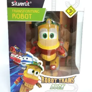 TRANSFORMER DUCK ROBOT TRAINS SILVERLIT TRANSFORMING ROBOT 10.5 CM ORI