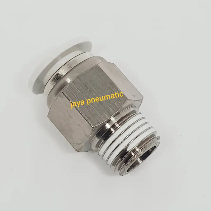 PC10X1/4"/PC10X3/8"/PC10X1/2" FITTING NEPEL LURUS MALE CONNECTOR STNC 1