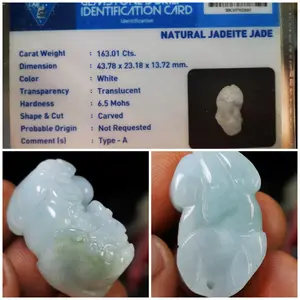 BIG SUPER JUMBO Natural Jadeite Jade Giok Burma Type A Carving Pixui