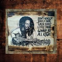 Gambar Lukisan Kayu Jatibelanda Bob Marley 3 Little bird Hiasan Dinding Cafe dari CV RUMAH KREASI 168 Kota Cirebon 1 Tokopedia