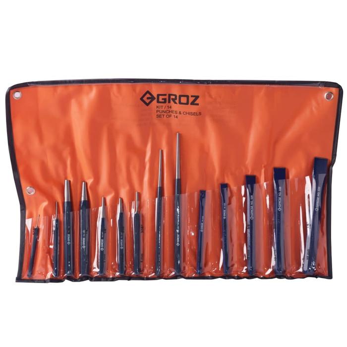 Gambar Set Pahat Besi Punch 14 Pcs Groz KIT/14/ST 33001 - Chisel Set Alat Bongkar Bengkel Industri dari iCan Indonesia Kota Denpasar Tokopedia