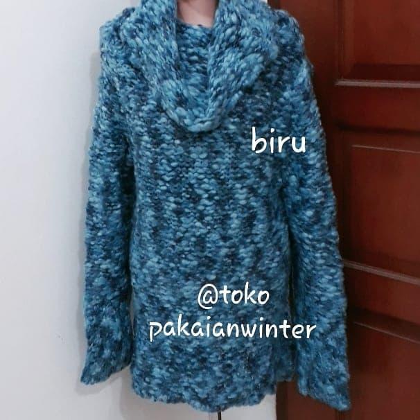 Gambar Switer rajut wol krah tinggi lebar cewe dari Tokopakaianwinter Kota Administrasi Jakarta Utara Tokopedia