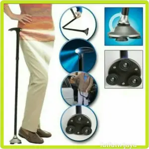 Tongkat dengan design baru yang berdiri tegak portable Ada Senternya