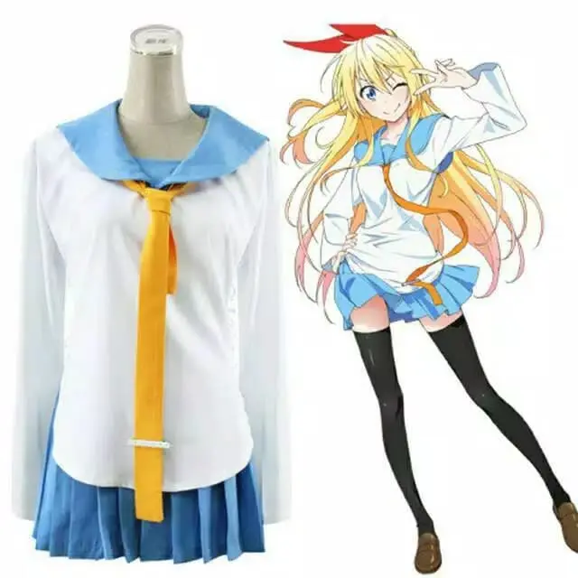 Costume Nisekoi Seifuku Onodera Haru Chitoge Kirisaki Cosplay 0