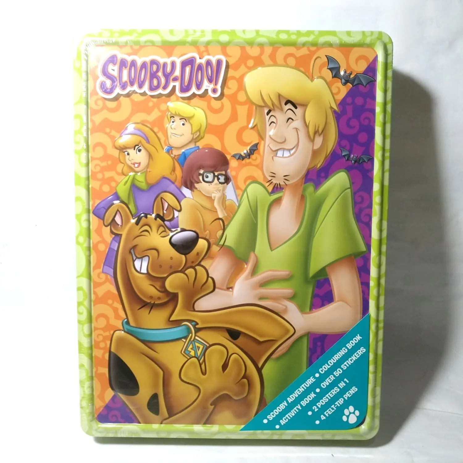 Scooby Doo Adventure Toys Spooky Happy Tin Box Horror Book Pen Sticker