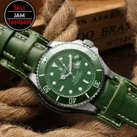 Gambar 20mm, 22mm Tali Jam Kulit Asli Bund Strap Hijau atau Cokelat Import dari Tali Jam Tangan com Kota Tangerang Selatan 4 Tokopedia