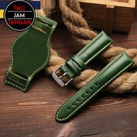 Gambar 20mm, 22mm Tali Jam Kulit Asli Bund Strap Hijau atau Cokelat Import dari Tali Jam Tangan com Kota Tangerang Selatan 1 Tokopedia