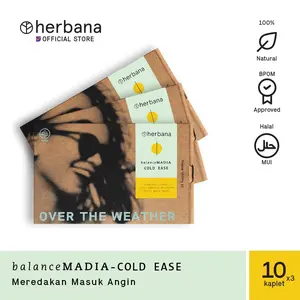 Herbana Balance Madia Cold Ease Atasi Masuk Angin - 10 Kaplet (Bundling 3pc)