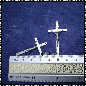 1 Piece Charm Salib Pendant Cross Yesus INRI 22x39mm Silver Besi