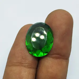 Batu Cincin Akik Permata Mulia Green Tektite Hijau Cutting