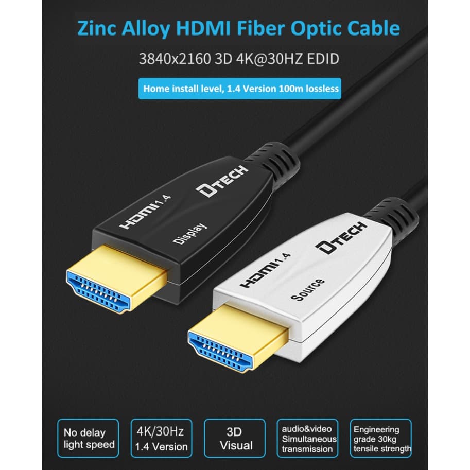 Kabel HDMI Fiber Optik 15 M Versi 1.4 Original (No Loss Signal)