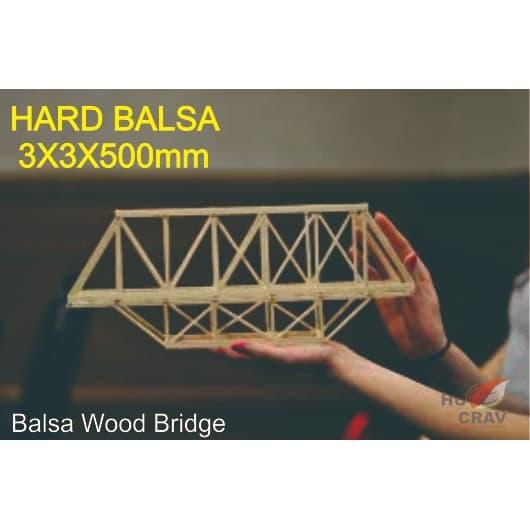HARD Stik Balsa Wood Bridge 3x3x500mm Jembatan - Shop | Tokopedia