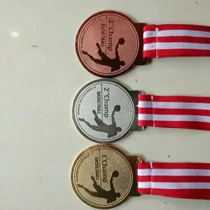 Medali Cetak Stainless Kuningan 2 sisi, emas perak perunggu