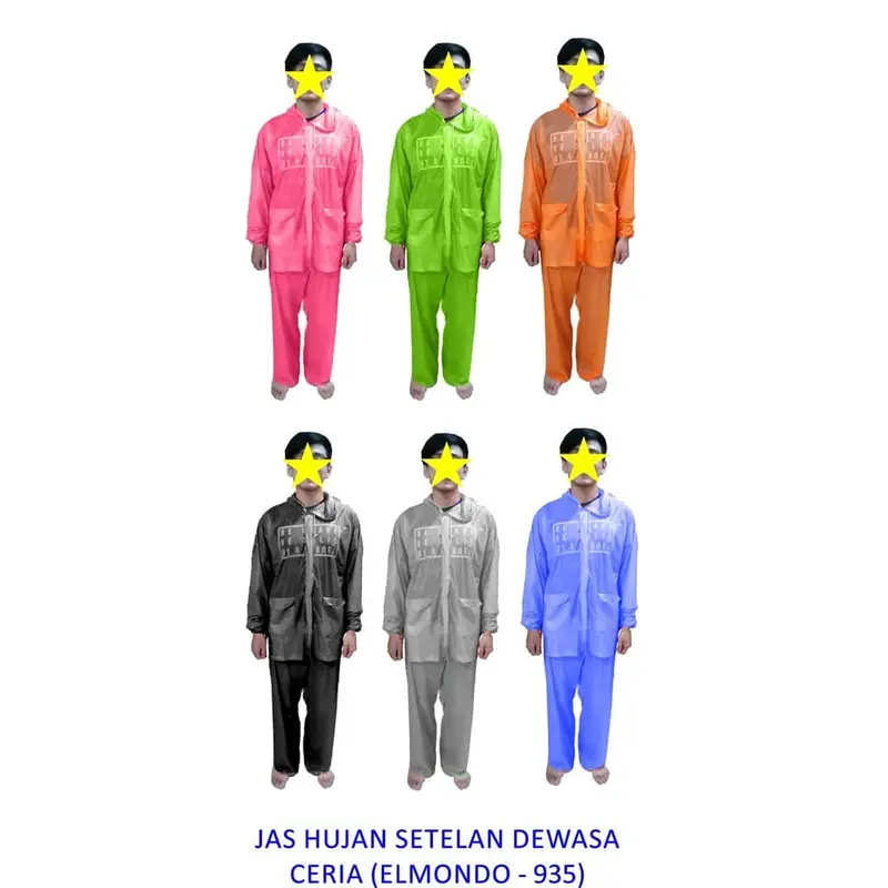 JAS HUJAN Setelan Jaket Celana Merk Elmondo Ceria 935 2