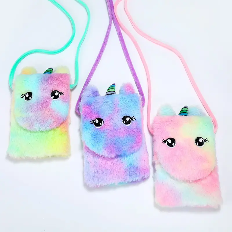 Tas Selempang Unicon Bulu Mini TU019 Fluffy anak perempuan handphone 4