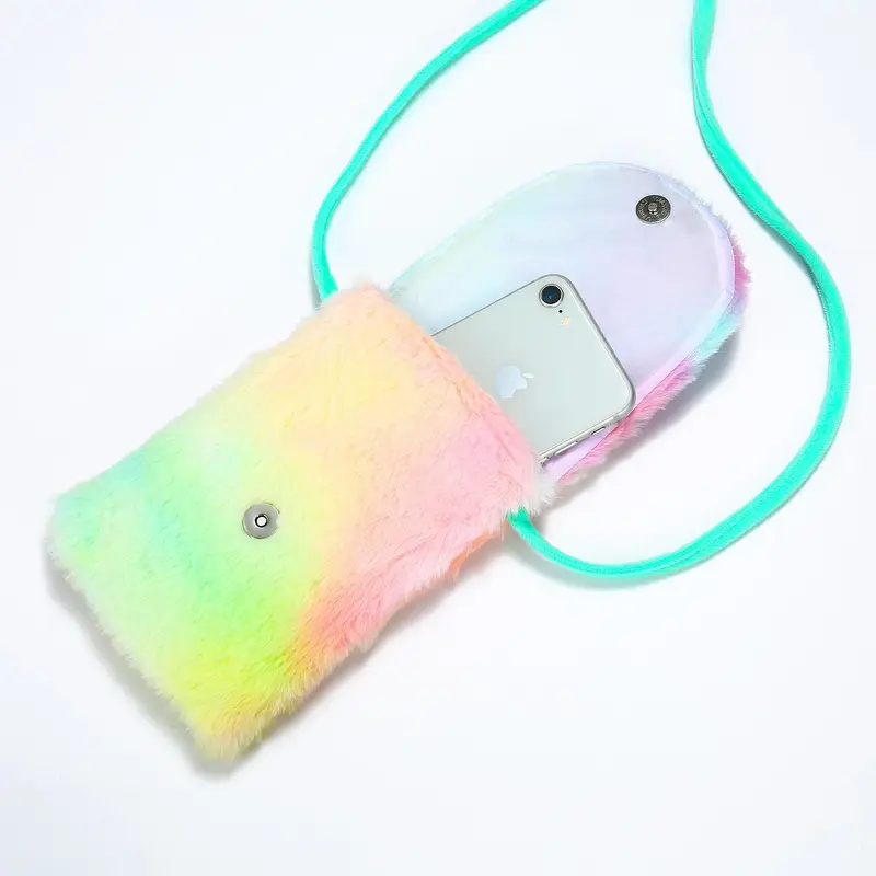 Tas Selempang Unicon Bulu Mini TU019 Fluffy anak perempuan handphone 2