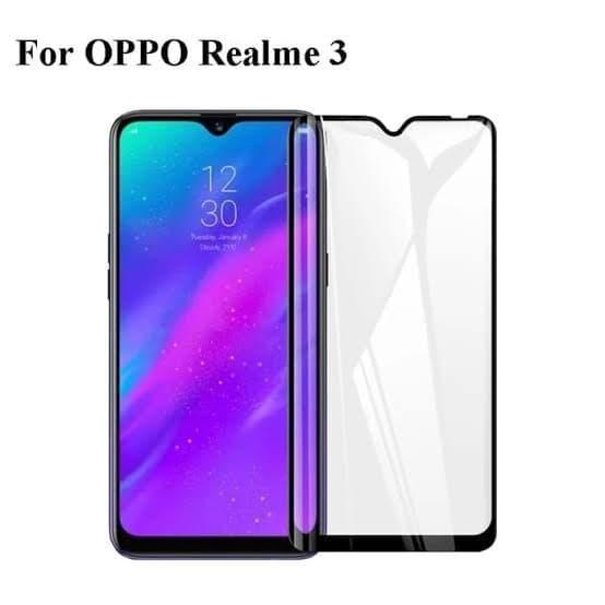 Gambar Tempered Glass Realme 3 dan Realme 3 Pro Full Cover Hitam Best Seller dari De Hits Kota Administrasi Jakarta Timur Tokopedia