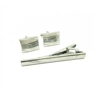 Houseofcuff cufflink jepit dasi Cufflinks Pin Tie Set Silver C