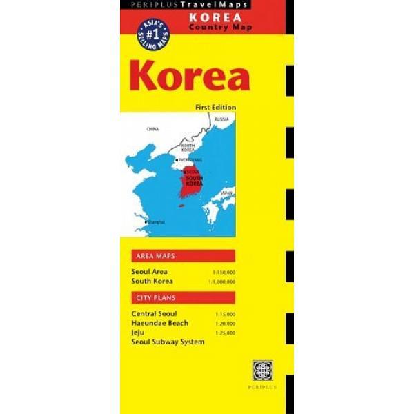 Periplus Travel Maps - Korea & Seoul Travel Map First - 9789625931111 ...