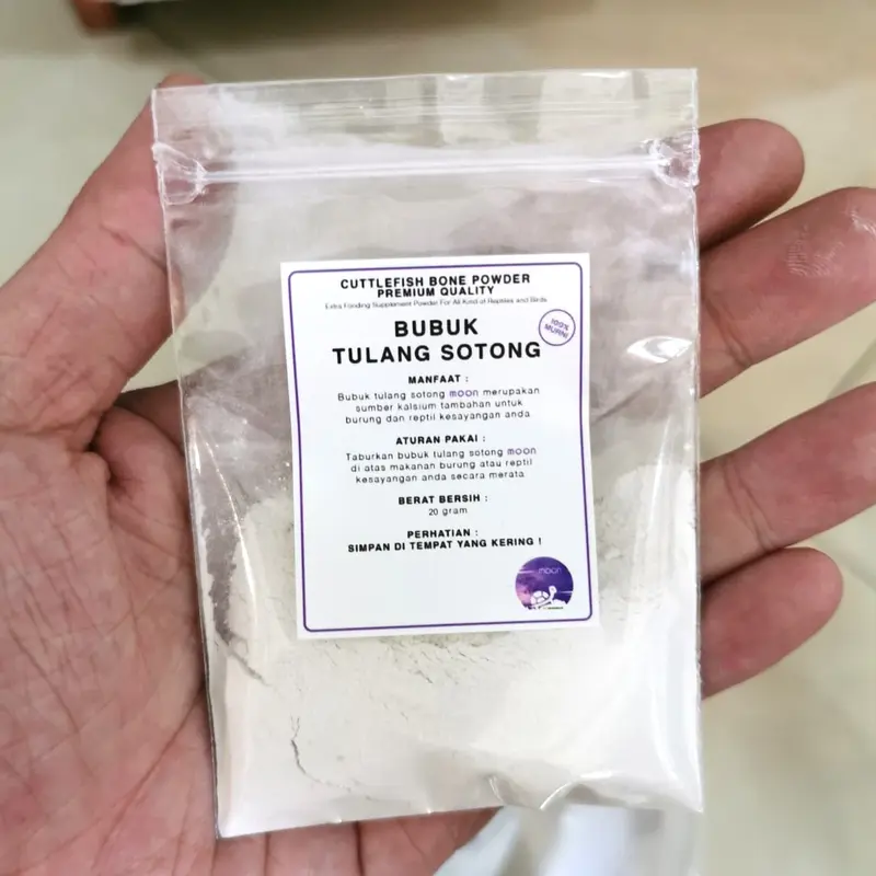 MOON CUTTLEBONE FISH POWDER 20 GR - REPTILE CALCIUM - TORTOISE CALCIUM 3
