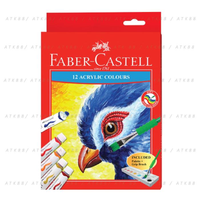 Gambar Cat acrylic 12 warna / faber castel akrilik impasto art dari Pusat Grosir ATK 88 Kota Bandung Tokopedia