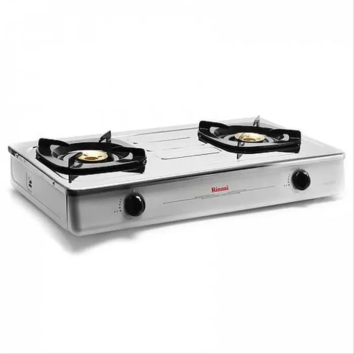 Kompor 2 Tungku Rinnai RI-602E White Stainless Steel 2