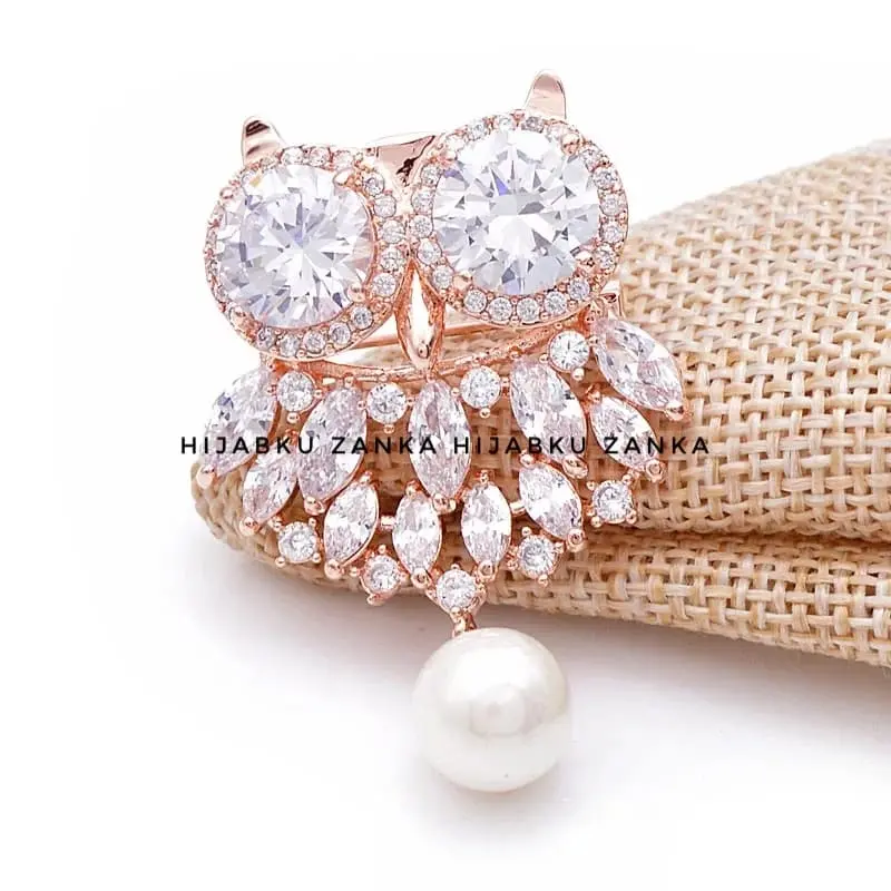 bros owl zircon pearl (burung hantu)
