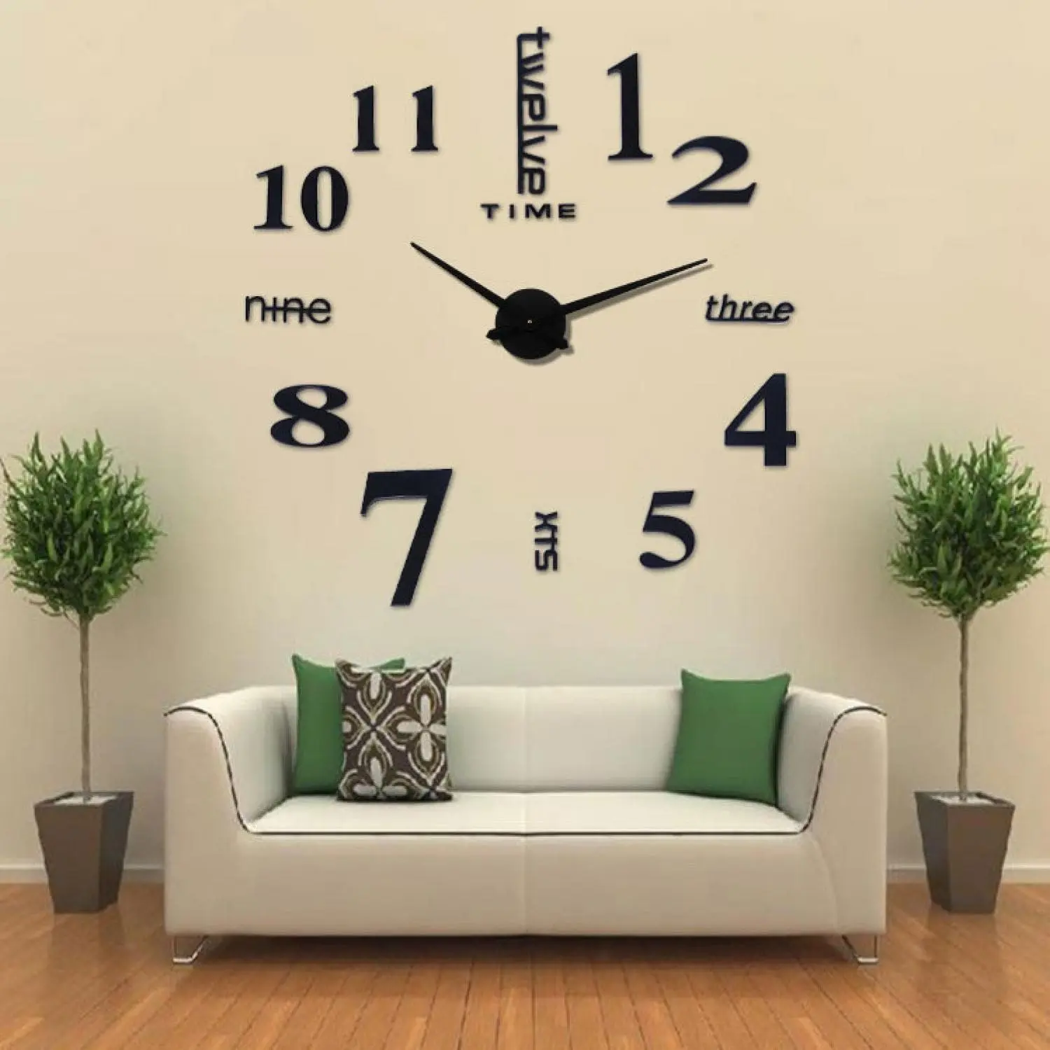 Taffware Jam Dinding Besar DIY Giant Clock Quartz 80-130cm