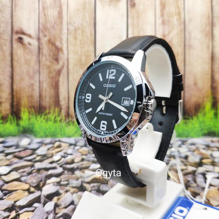 Gambar Casio Analog Jam Tangan Pria Strap Kulit Hitam MTP-V004L-1B Original dari Ogytashop Kota Administrasi Jakarta Pusat Tokopedia