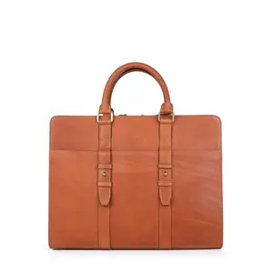 Gammara Leather Briefcase - Gowa (Light Brown)
