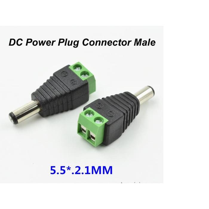 Gambar 5.5mm 2.1mm male DC Power Plug Jack Adapter Connector konektor CCTV dari Multiplus shop Kota Administrasi Jakarta Pusat Tokopedia