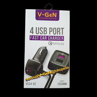 Gambar Car Charger VCC-003 V-GeN 4 port | Charger Mobil VGEN - Hitam dari Semua V-GeN Kab. Tangerang 4 Tokopedia