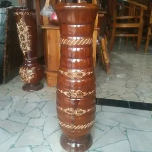 fas pot bunga lante dari kayu jati uler