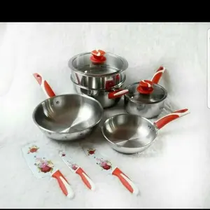 PANCI SUPRA COOKWARE SET 10 PCS STAINLESS STEEL