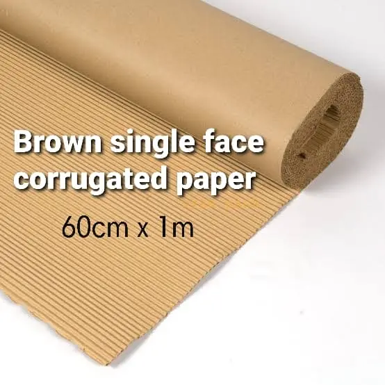 Brown single face corrugated 60cmx1m / Eco friendly wrap